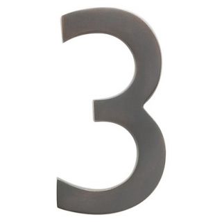 Architectural Mailboxes 5 House Number 3   Dark Aged Copper