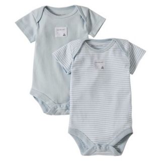 Burts Bees Baby Infant Boys 2 Pack Bodysuits   Sky 24 M