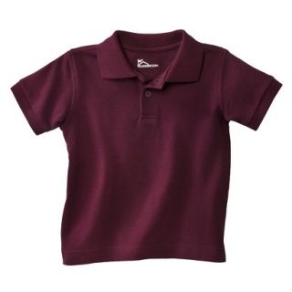Toddler School Uniform Short Sleeve Pique Polo   Burgundy 3T