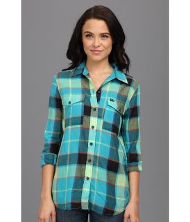 Hurley Wilson L/S Shirt Womens Long Sleeve Button Up (Blue)
