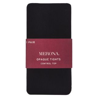 Merona Control Top Opaque Womens Tights   Black M/L