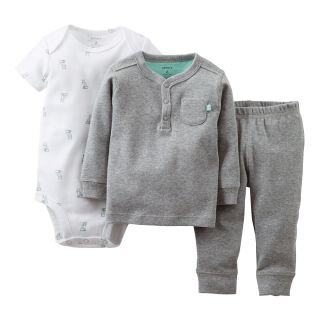 Carters Fox 3 pc. Set   Boys newborn 12m, Gray, Gray, Boys