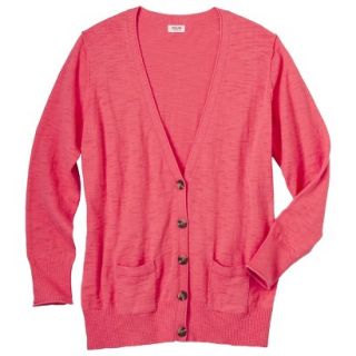 Mossimo Supply Co. Juniors Plus Size Long Sleeve Boyfriend Cardigan  Coral 2