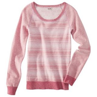 Mossimo Supply Co. Juniors Striped Scoop Neck Sweater   Coral XS(1)