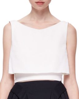 Womens Tiered Cropped Party Top   McQ Alexander McQueen