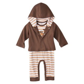 Gerber Onesies Newborn Boys 2 Piece Coverall and Jacket Set   Brown 3 6 M