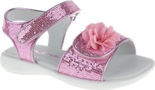 Girls Nina Charla   Pink Glitter Mesh Sandals
