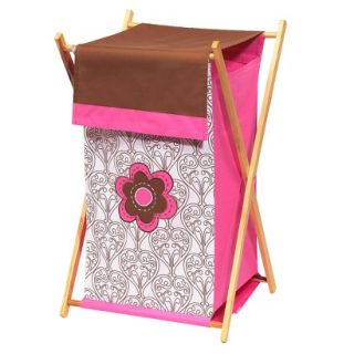 Bacati Hamper in Brown and Pink