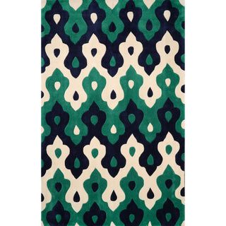 Nuloom Hand tufted Synthetics Green Rug (86 X 116)