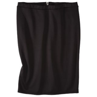 Mossimo Womens Plus Size Scuba Color block Skirt   Black/White 4