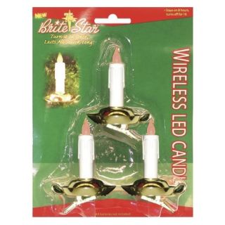 3 Pk Led Wireless Tree Clip Candle 3