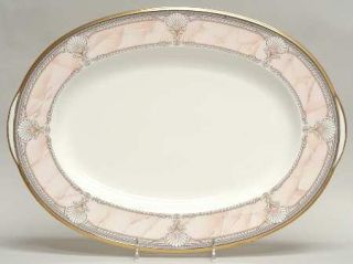 Noritake Pacific Majesty 16 Oval Serving Platter, Fine China Dinnerware   White