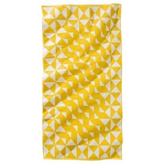 Nate Berkus Optical Beach Towel   Yellow/White