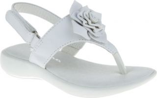 Girls Nina Debra   White Smooth Sandals