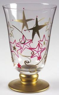 Pfaltzgraff Holiday Cheer Handpainted Glassware Goblet, Fine China Dinnerware  