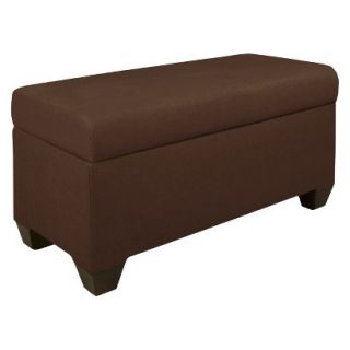 Skyline Bench Ecom Storage Bench 8802ST Linen Chocolate Upholstered