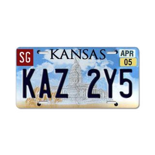 KAZ 2Y5 Aluminum License Plate
