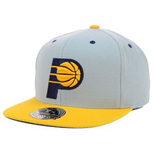 Indiana Pacers Mitchell and Ness NBA 2 Tone High Crown Fitted Cap