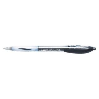 BIC Atlantis Ballpoint Pen, Medium   Black Ink (12 Per Pack)