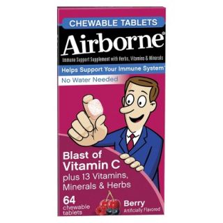 Airborne Blast of Vitamin C Berry Chewable Tablets   64 Count