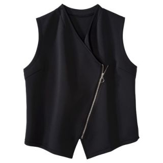 labworks Womens Plus Size Zip Up Vest   Black 1