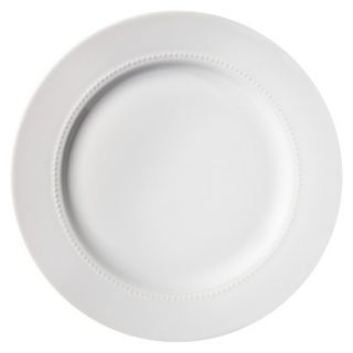 Threshold Round Beaded Dinner Plate Set of 4   White