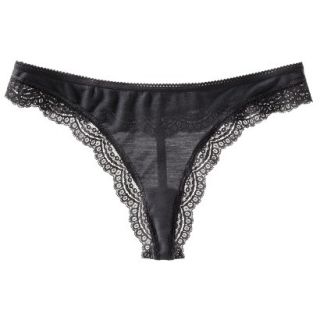 Gilligan & OMalley Womens Modal With Lace Thong   Bankers Gray XS