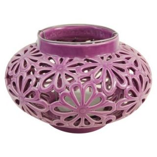 Ceramic Round Lantern   Purple by Drew De Rose