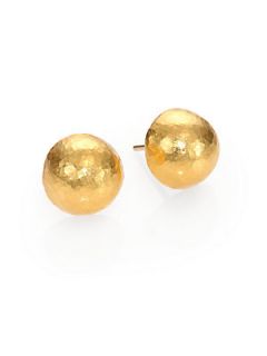 GURHAN 24K Yellow Gold Dome Stud Earrings   Gold