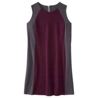 Mossimo Womens Plus Size Sleeveless Ponte Color block Dress   Purple/Gray 3