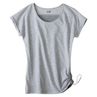 C9 by Champion Womens Yoga Layering Top With Side Tie   Heather Grey XS