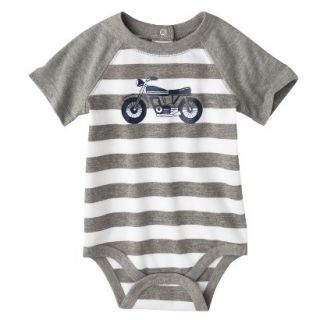 Circo Newborn Boys Motorcycle Bodysuit   Grey Stripe 0 3 M