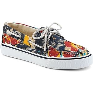 Sperry Top Sider Mens Bahama 2 Eye Navy Print Shoes, Size 9 M   1048503
