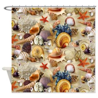  Fancy Seashell Shower Curtain