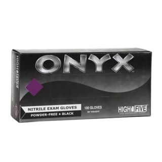 High Five Onyx Nitrile Exam Gloves   Black (L)