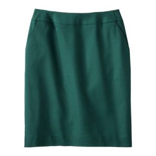 Merona Womens Doubleweave Pencil Skirt   Green Marker   6