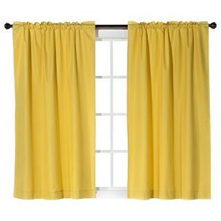 Room Essentials Solid 2pk Window Panel   Yellow (42x63)