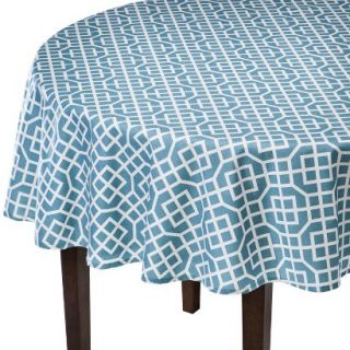 Threshold Trellis Round Tablecloth   Blue (70)