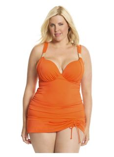 Lane Bryant Plus Size Swim tank with built in plunge bra     Womens Size 40C,