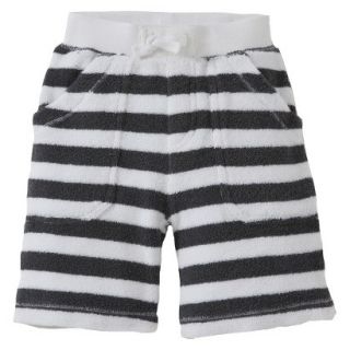 Burts Bees Baby Toddler Boys Stripe Knit Board Shorts   Cloud/Slate 4T