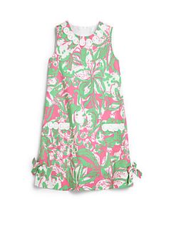 Lilly Pulitzer Kids Girls Classic Lilly Shift Dress   Pink/Green