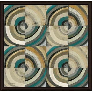 Cheryl Warrick The Center Ii Abstract Turquoise Framed Canvas Art