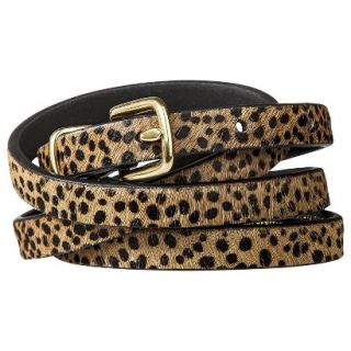 MERONA Brown Skinny Small Leopard Belt   XL