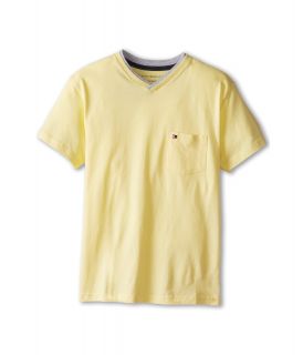Tommy Hilfiger Kids Isenov S/S V Neck Pocket Tee Boys Short Sleeve Pullover (Yellow)