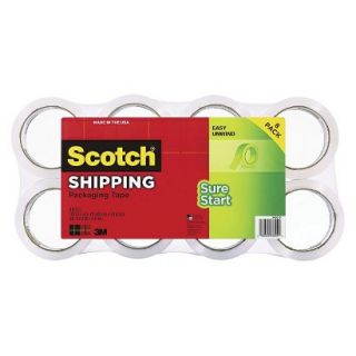 Scotch 1.88 x 54.6yds, 3 Core, Sure Start Packaging Tape   Clear (8 Per Pack)