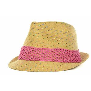 LIDS Private Label PL Girls Flecked Straw Fedora Youth