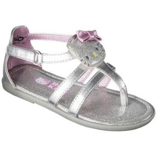 Toddler Girls Hello Kitty Sandals   Silver 9