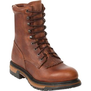 Rocky Original Ride 8 Inch EH Waterproof Western Lacer Boot   Tan, Size 7 Wide,