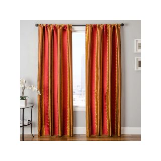 Cameron Rod Pocket Curtain Panel, Red/Gold