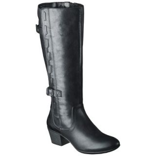 Womens Merona Janie Genuine Leather Tall Boot   Black 6.5